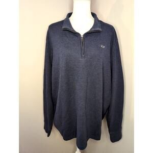 Vineyard Vines Saltwater Quarter Zip Pullover Preppy Coastal Mens XXL